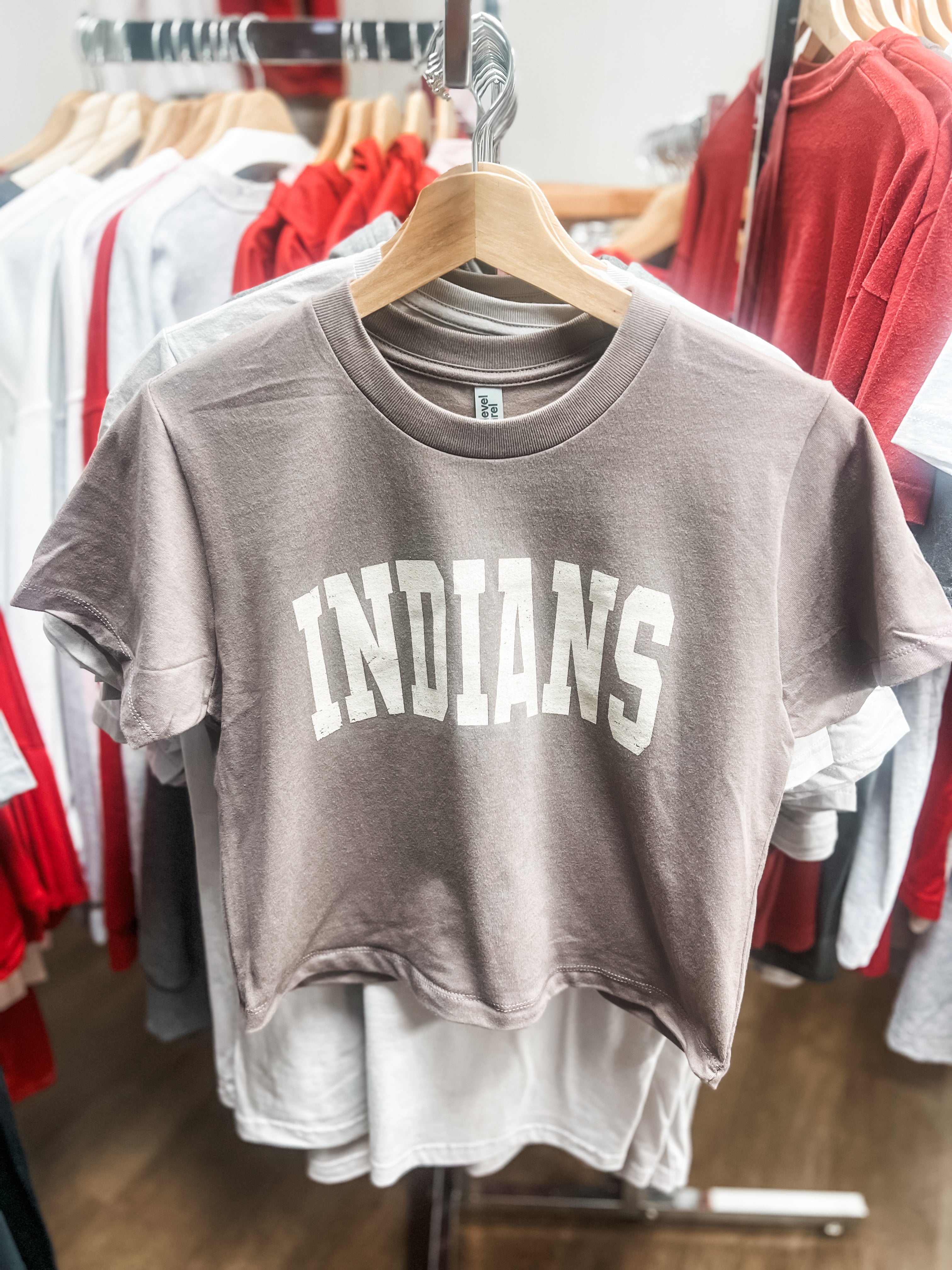 Indians Women's Heavyweight Boxy T-Shirt- Shiitake