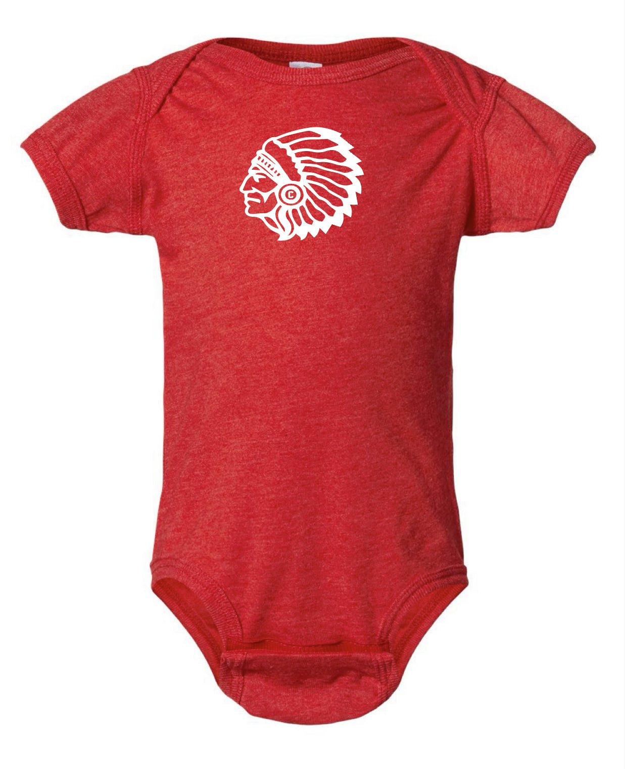 Indian Vintage Red Infant Fine Jersey Bodysuit