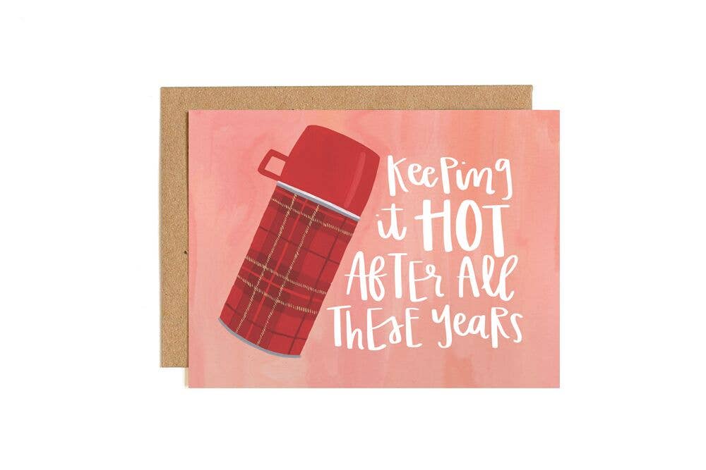 Keeping It Hot Thermos Valentine Greeting Card