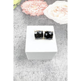 JHP Collection - CUSHION CUT GLITTER EPOXY STUD EARRINGS