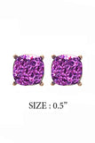 JHP Collection - CUSHION CUT GLITTER EPOXY STUD EARRINGS