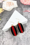 Red and Grey Enamel Earrings