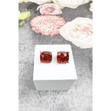 JHP Collection - CUSHION CUT GLITTER EPOXY STUD EARRINGS