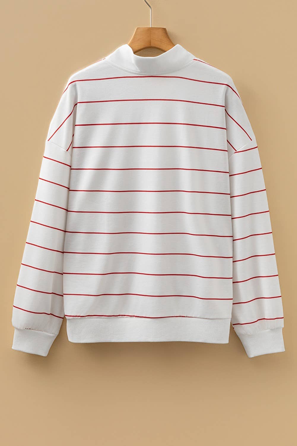 Emma Half Zip Pin Stripe Top