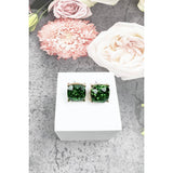 JHP Collection - CUSHION CUT GLITTER EPOXY STUD EARRINGS