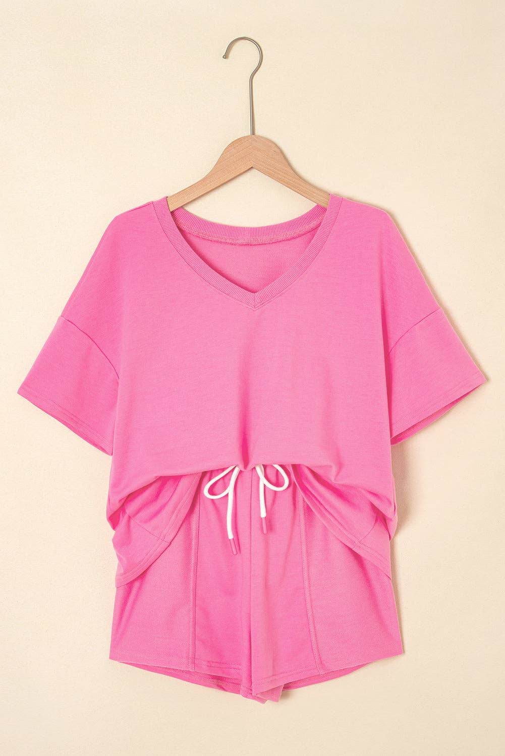 Karter V-Neck Lounge Set - Bubble Gum
