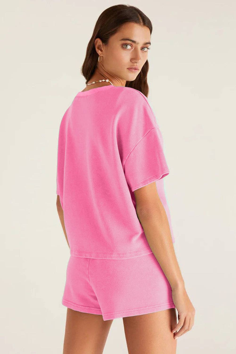 Karter V-Neck Lounge Set - Bubble Gum