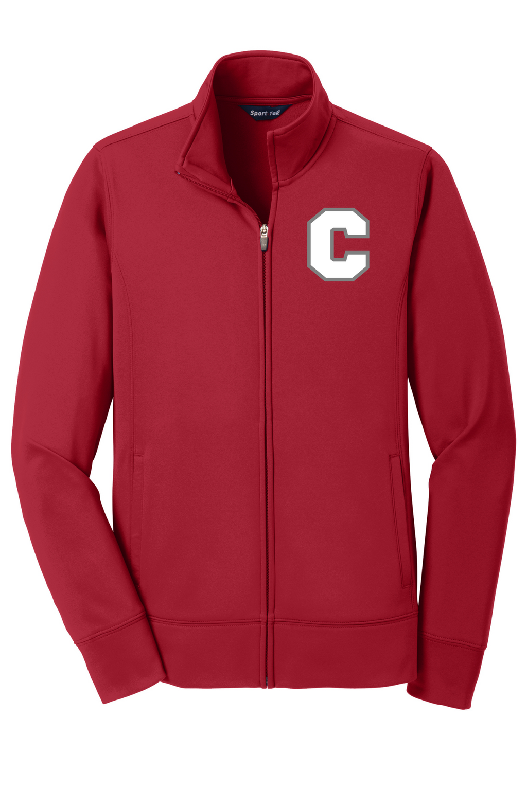 Block C White Sport-Tek® Women's Sport-Wick® Fleece Full-Zip Jacket