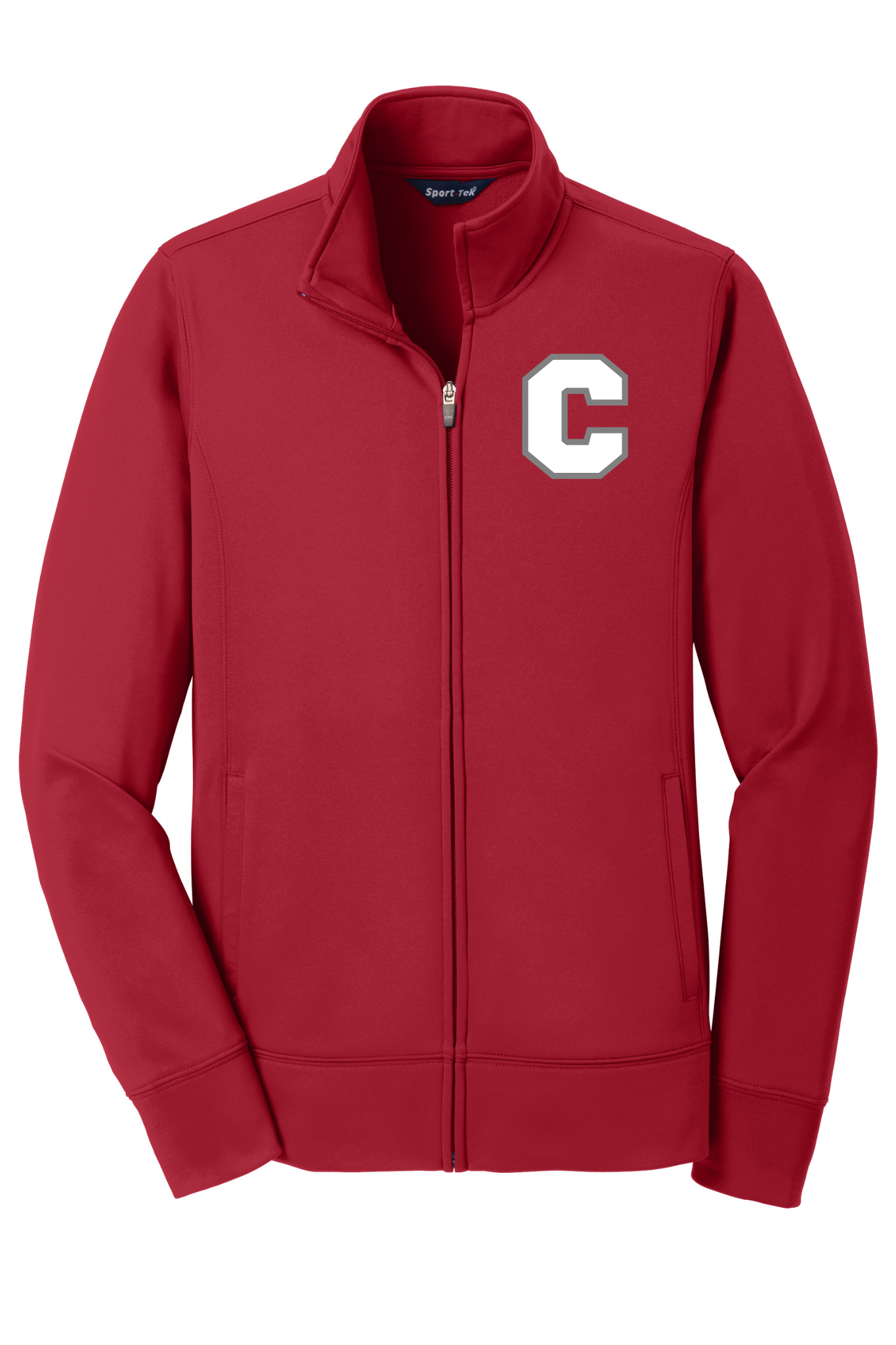 Block C White Sport-Tek® Women's Sport-Wick® Fleece Full-Zip Jacket