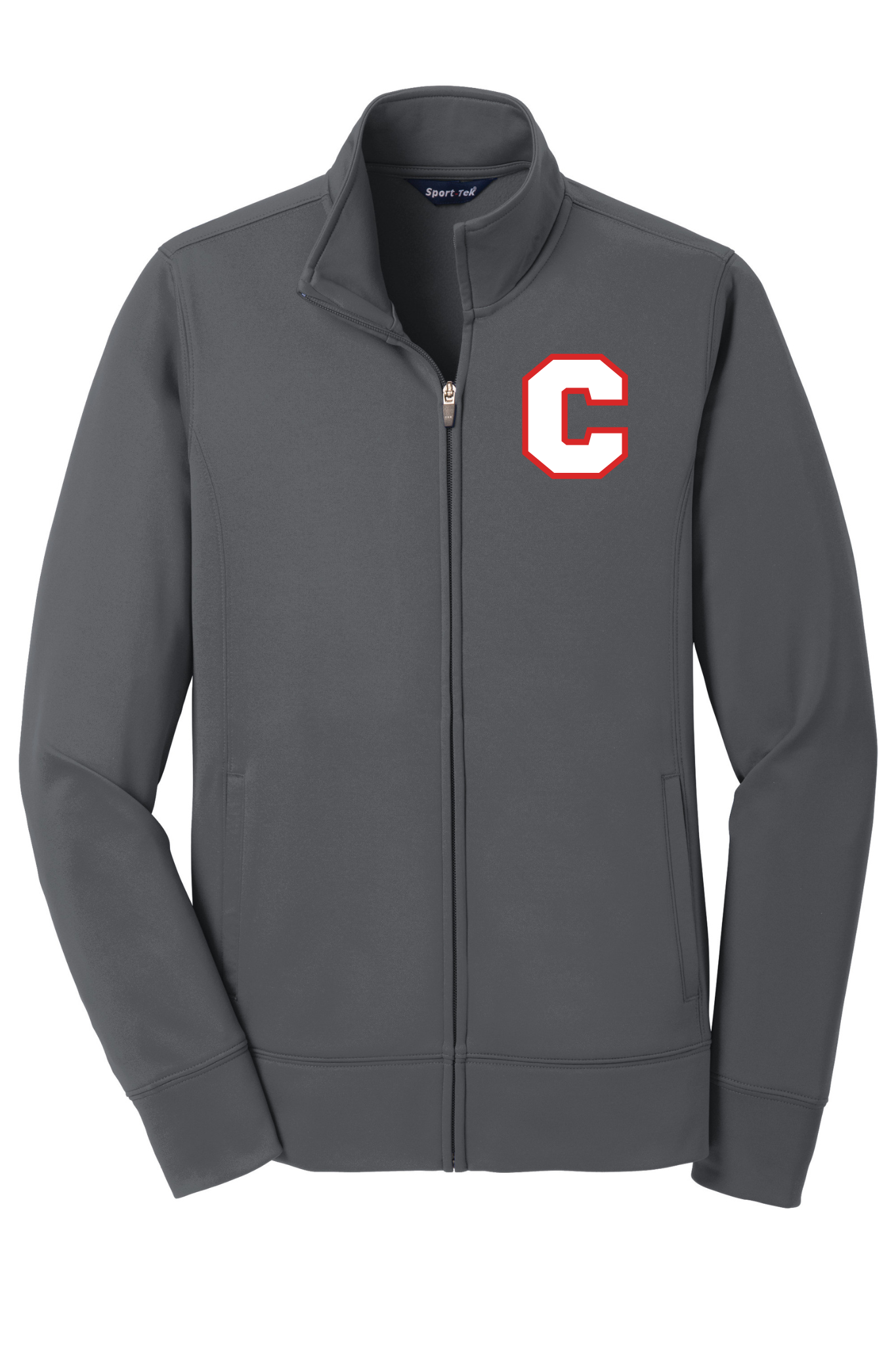 Block C White Sport-Tek® Women's Sport-Wick® Fleece Full-Zip Jacket