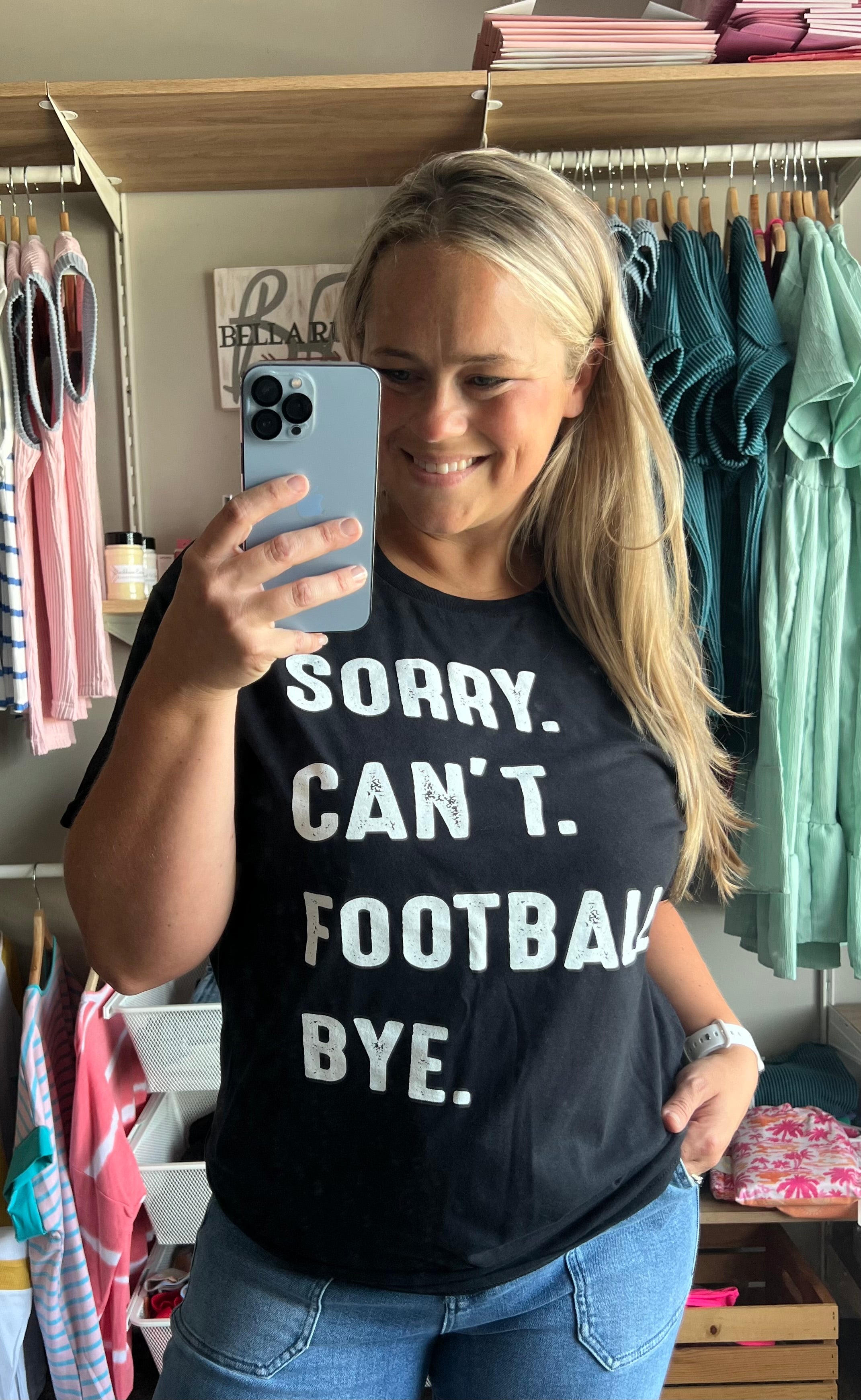 Sorry. Can’t. Football. Bye. Unisex T-Shirt