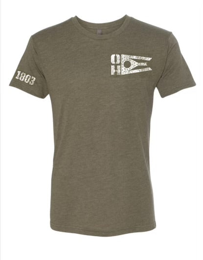 Ohio Flag Military Style T- army green