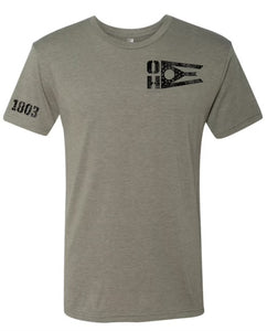 Ohio Flag Military Style T- cool grey