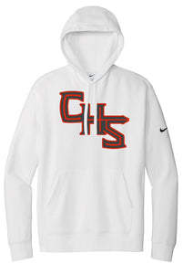 CHS Nike Club Fleece Sleeve Swoosh Pullover Hoodie- White