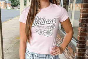 INDIANS Pink Edition Bella + Canvas Micro Ribbed Baby T