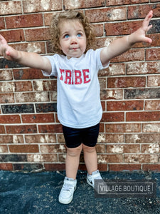 Infant Tribe Glitter Varsity Letter T-Shirt