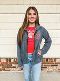 Ladies Fleece Varsity Zip Up Jacket
