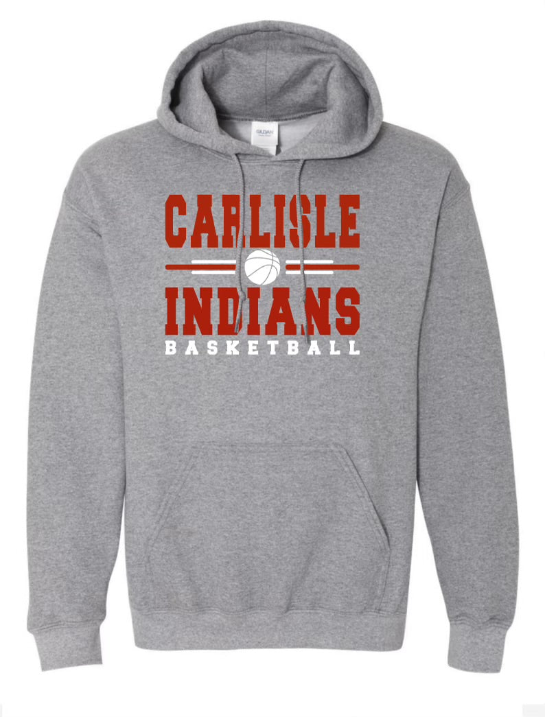 Carlisle Indians Basketball Hoodie- YOUTH AND ADULT