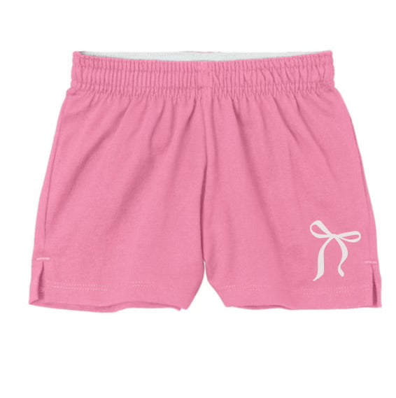 Bow Jersey Knit Squad Shorts- YOUTH & ADULT