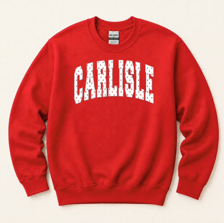 Polka Dot Carlisle Crew Red