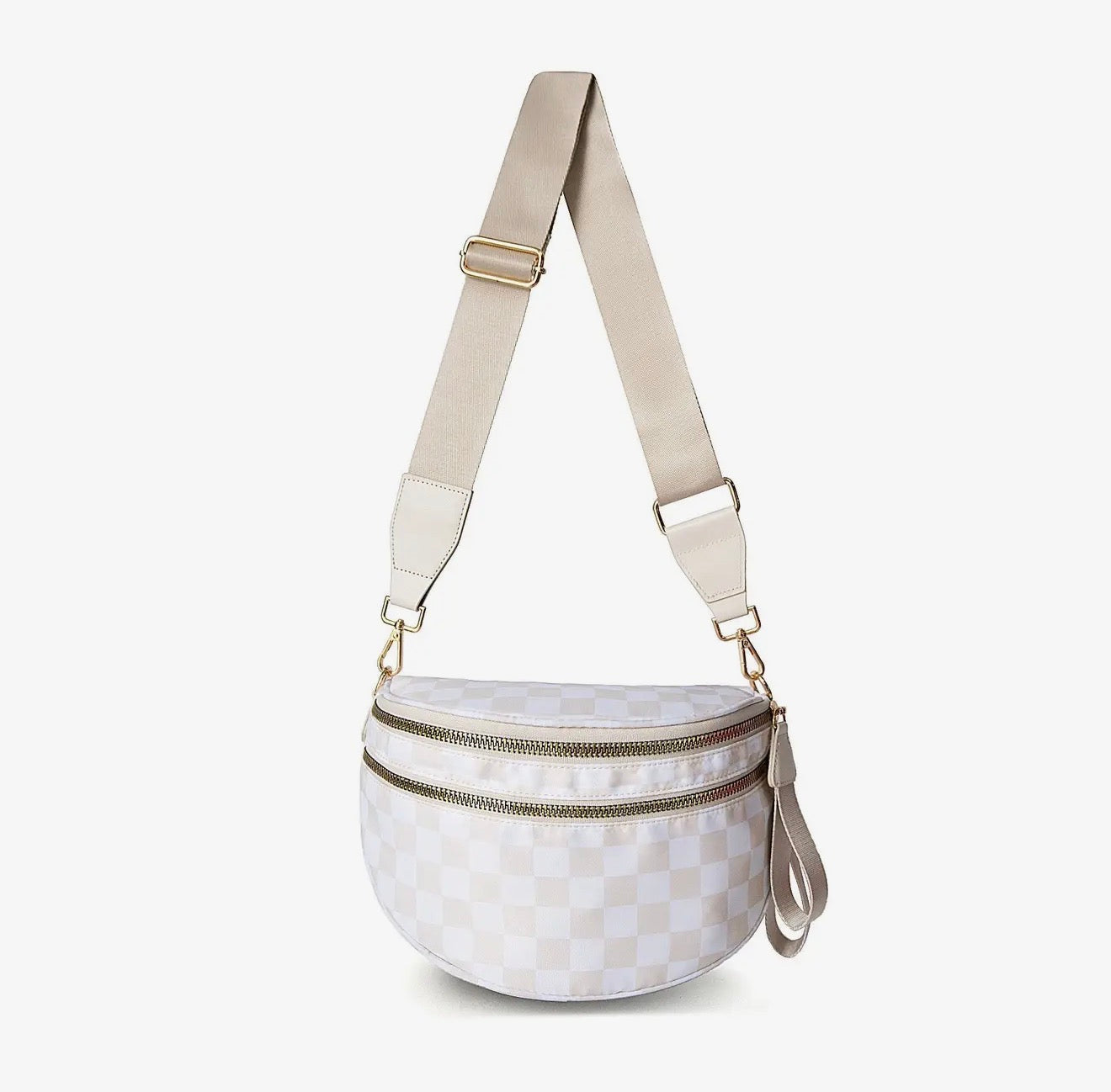 Frankie Oversized Double Zip Print Crescent Sling - Pre-Order