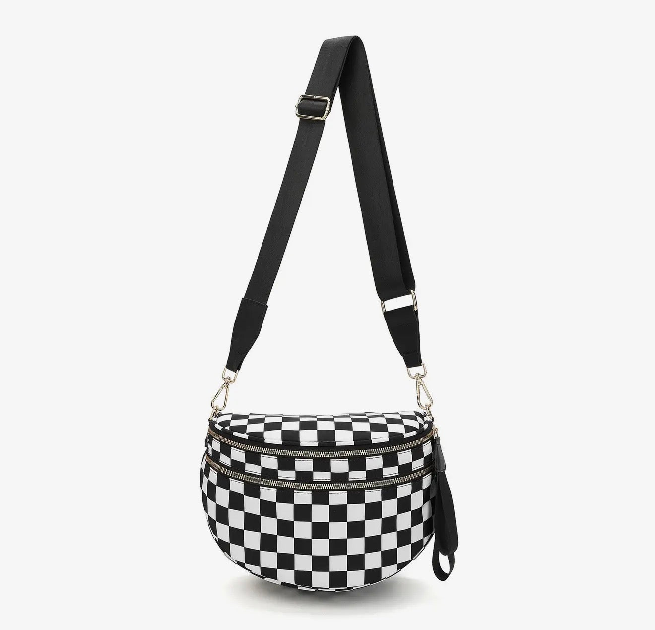 Frankie Oversized Double Zip Print Crescent Sling - Pre-Order
