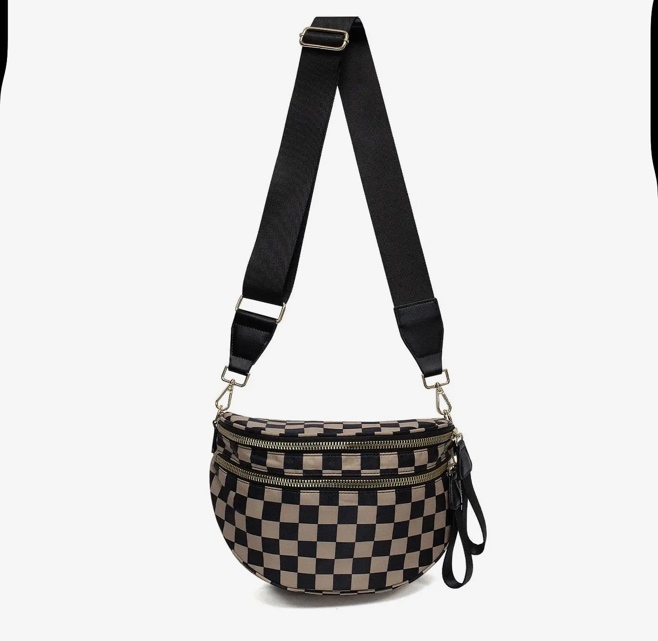 Frankie Oversized Double Zip Print Crescent Sling - Pre-Order