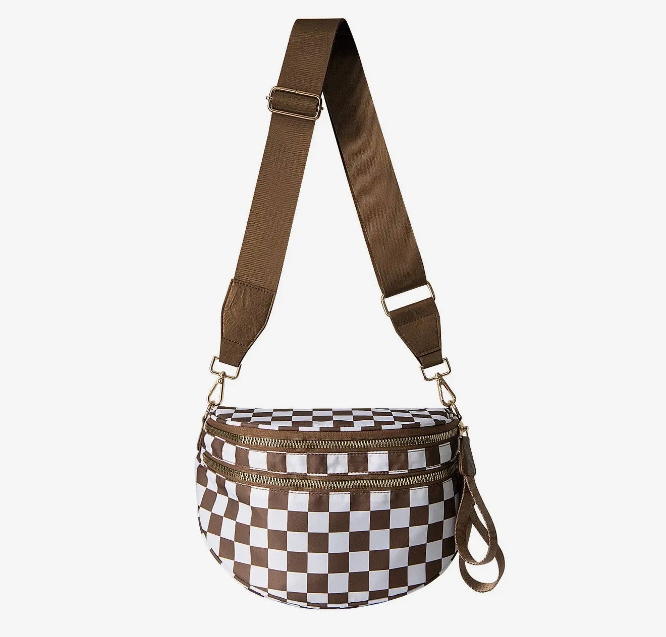 Frankie Oversized Double Zip Print Crescent Sling - Pre-Order