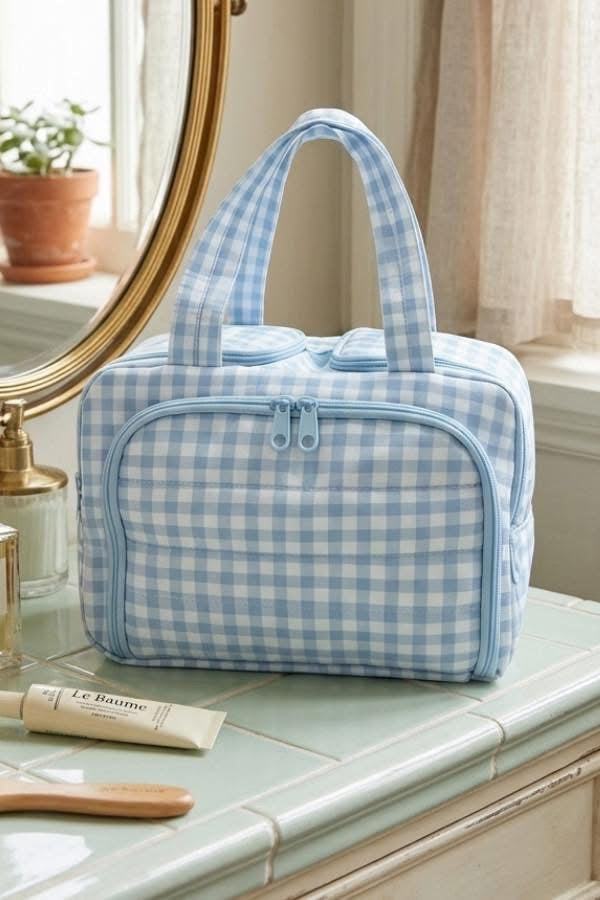 Gingham Travel Case