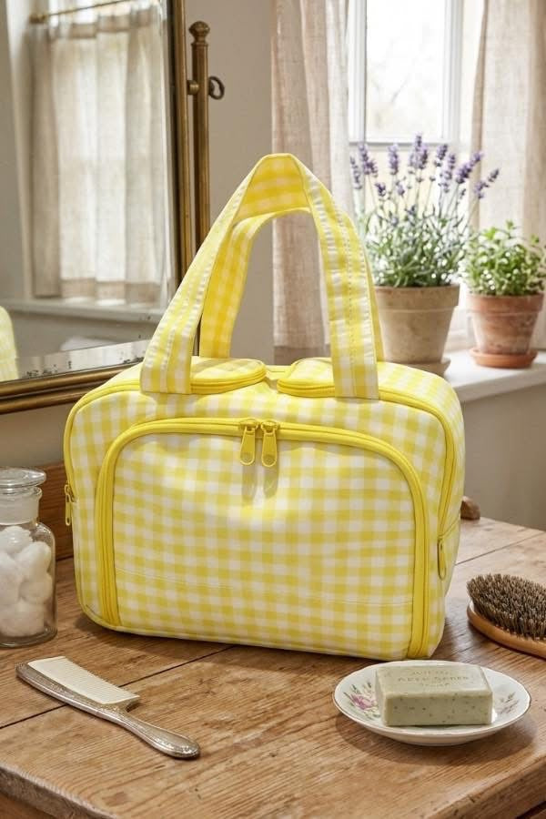Gingham Travel Case