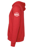 DRINK LOCAL The Barrel BELLA + CANVAS - Sponge Fleece Hoodie - Heather Red