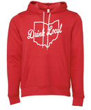 DRINK LOCAL The Barrel BELLA + CANVAS - Sponge Fleece Hoodie - Heather Red