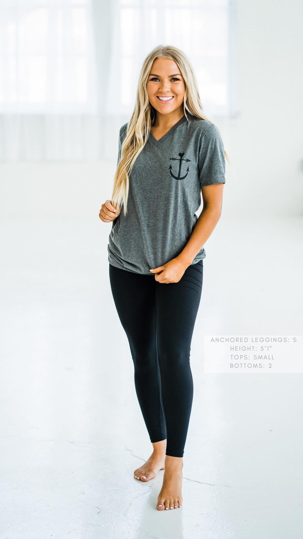 Anchored Arrows ClassicComfort Full Length Leggings - No Pocket