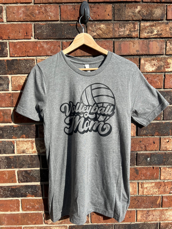 Volleyball Mom Bella Canvas Premium T's in Deep Heather-Unisex