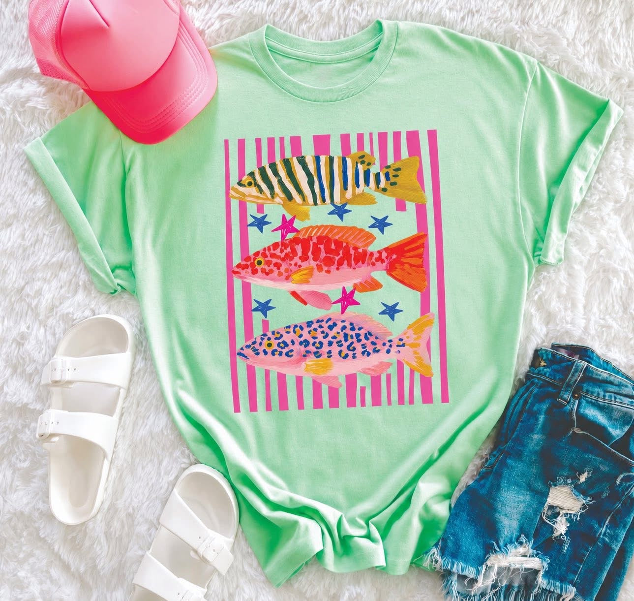 Stripe Funky Fish T-Shirt Weekend Pre-Order
