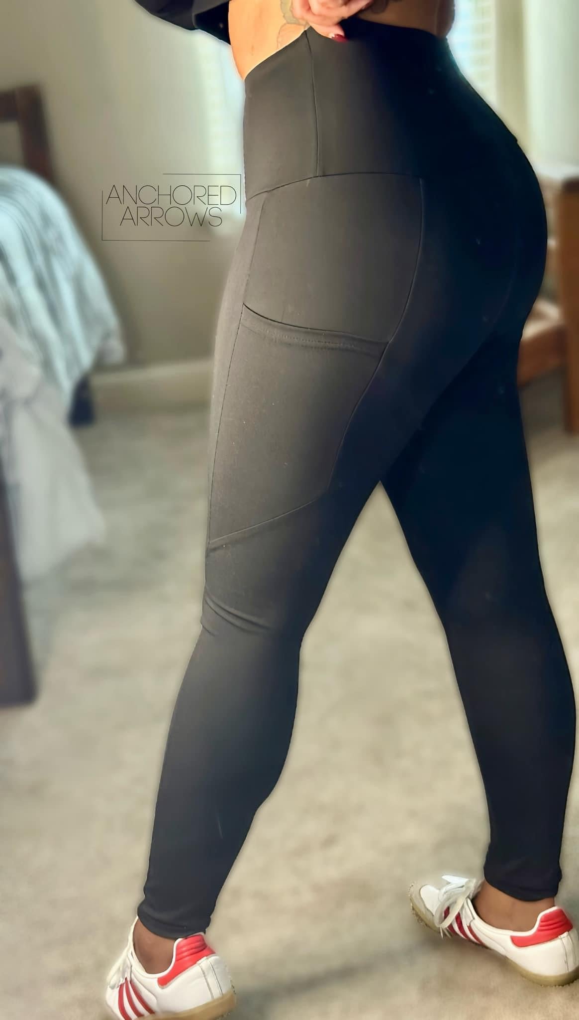 SmoothFit Compression leggings FULL length with side slanted pocket