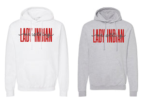 Lady Indian Wrestling Hoodie - ADULT (Red or Heather)