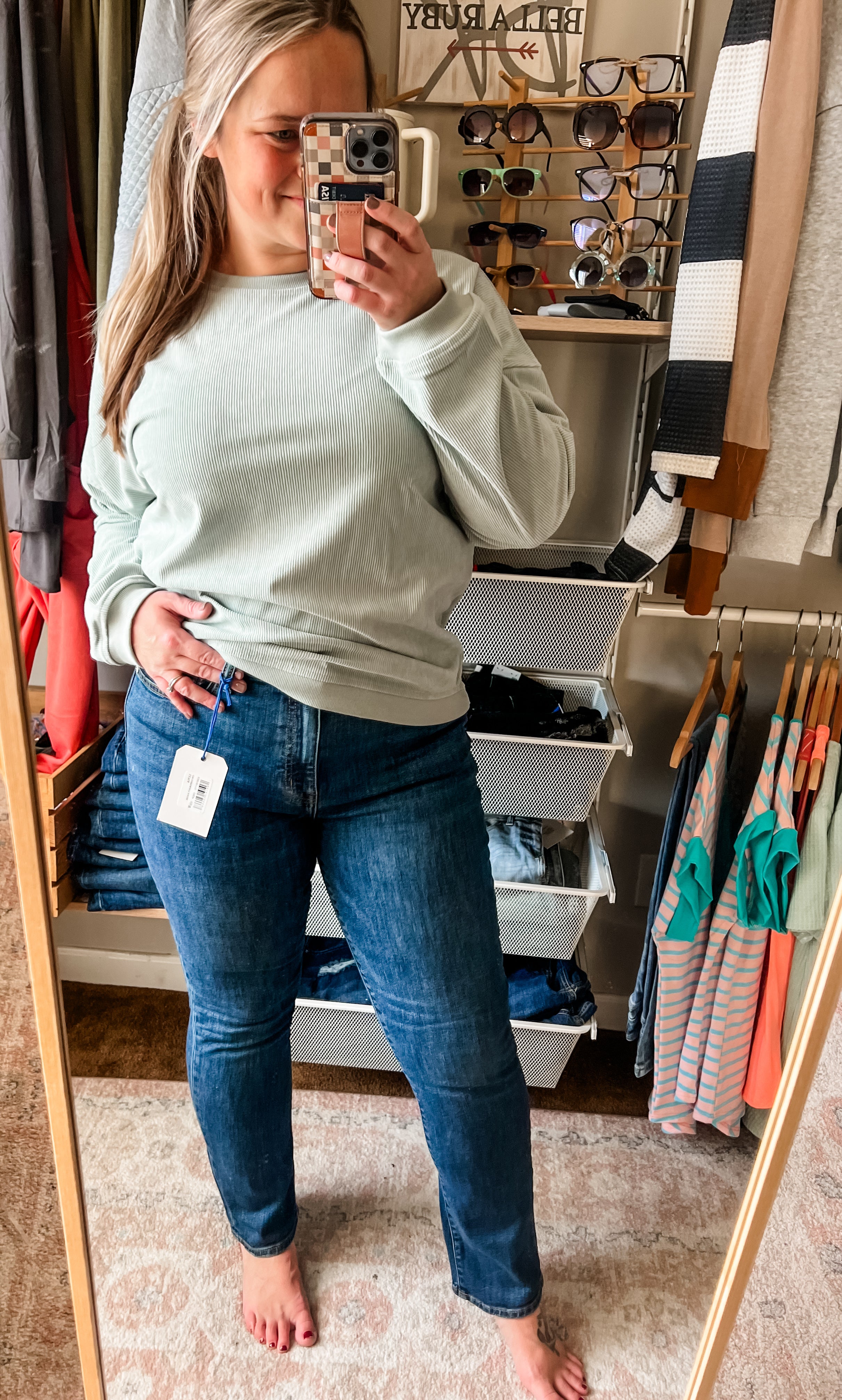 Luna High Rise Slim Straight Jeans