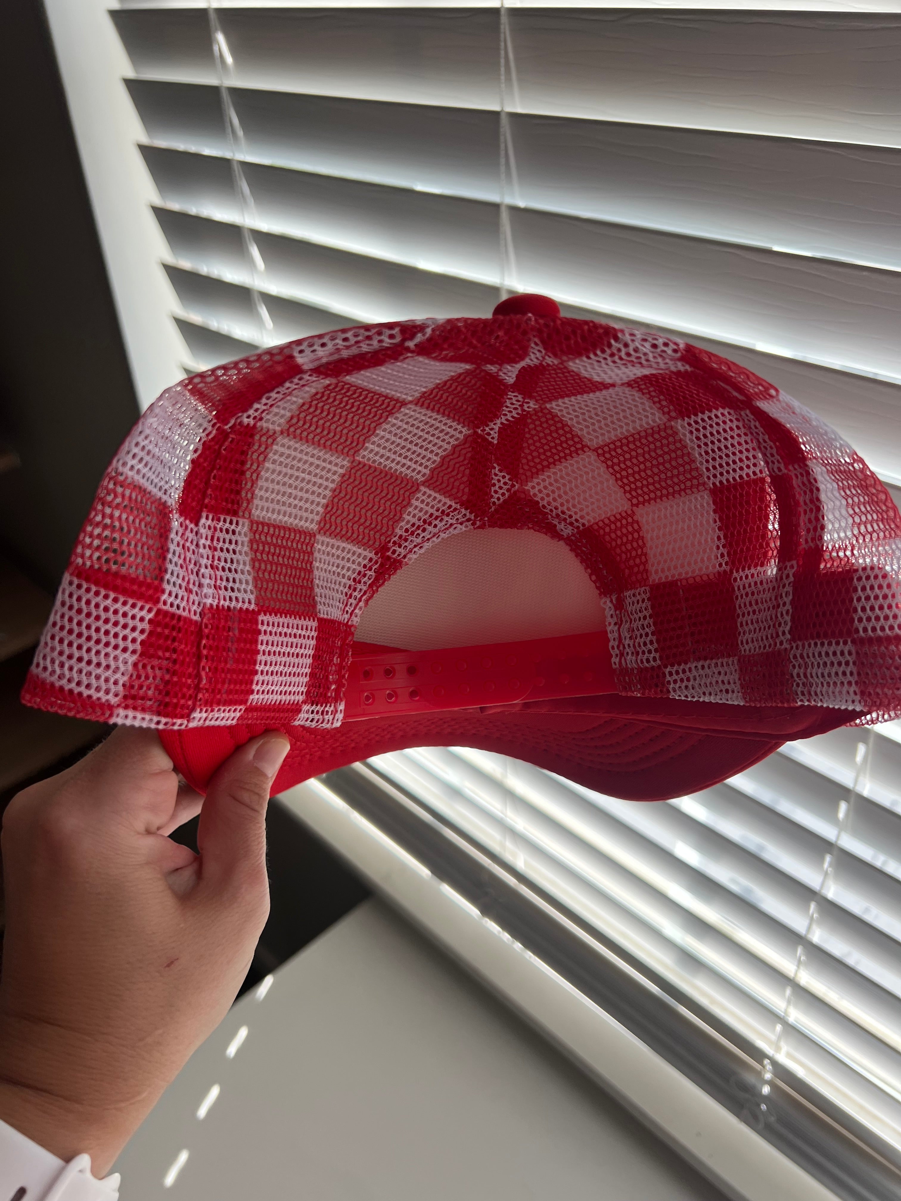 Game Day Checkered Trucker Hat