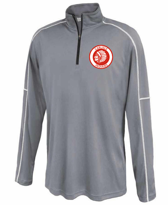 Carlisle Indians Men's Conquest 1/4 Zip Steel Grey