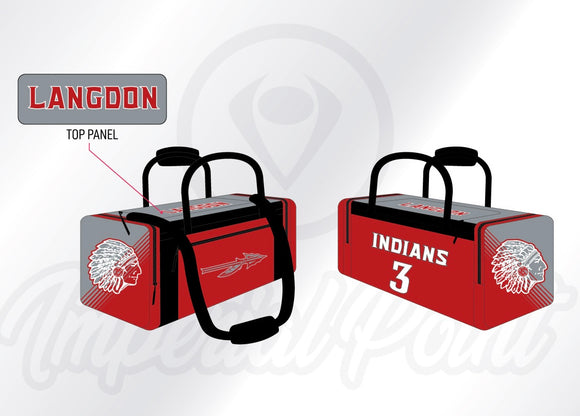 Indians Fade Away Football Duffle Bag - Personalized