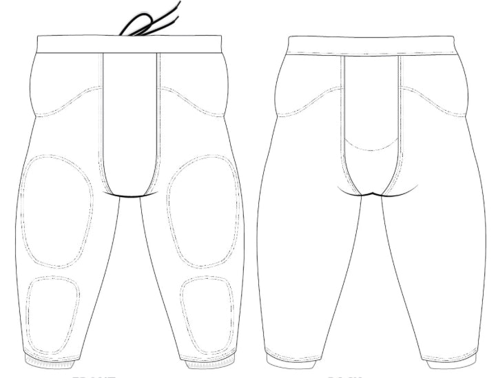 WHITE Fully Integrated Game Pants- Youth and Adult