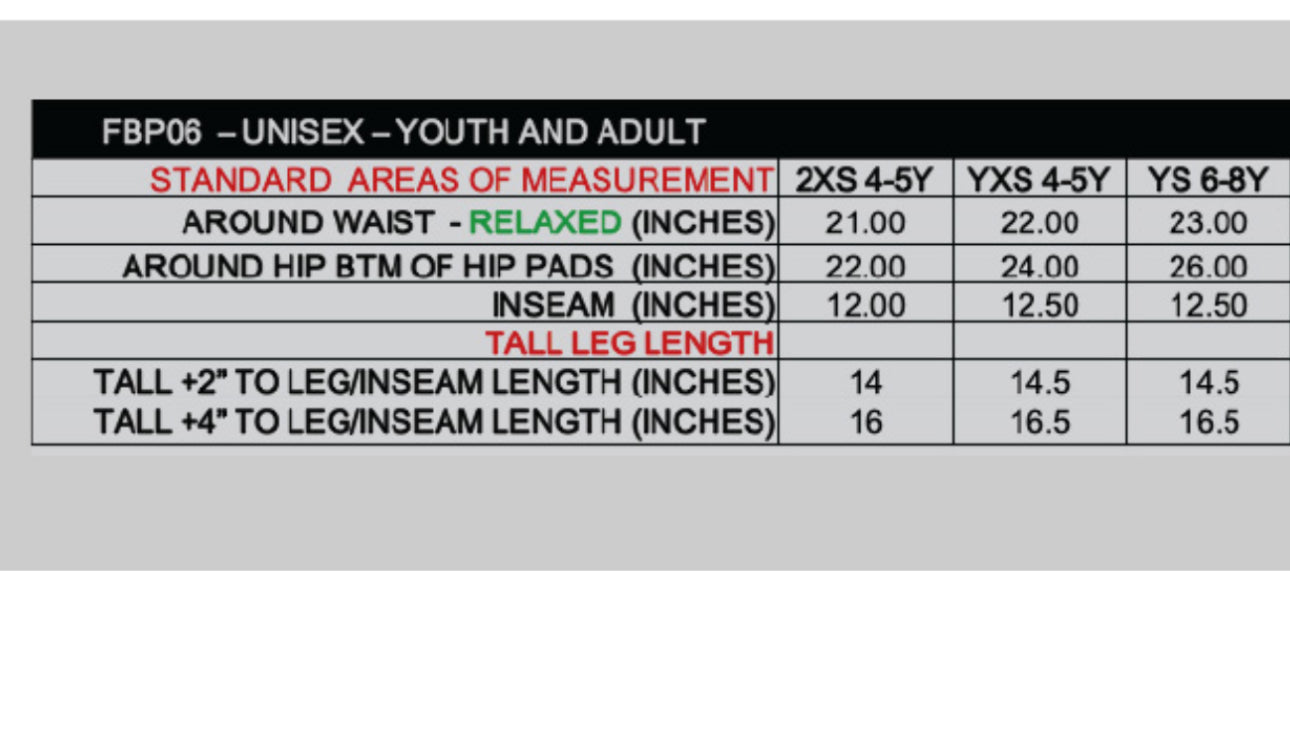 BLACK Fully Integrated Practice Pants- Youth and Adult