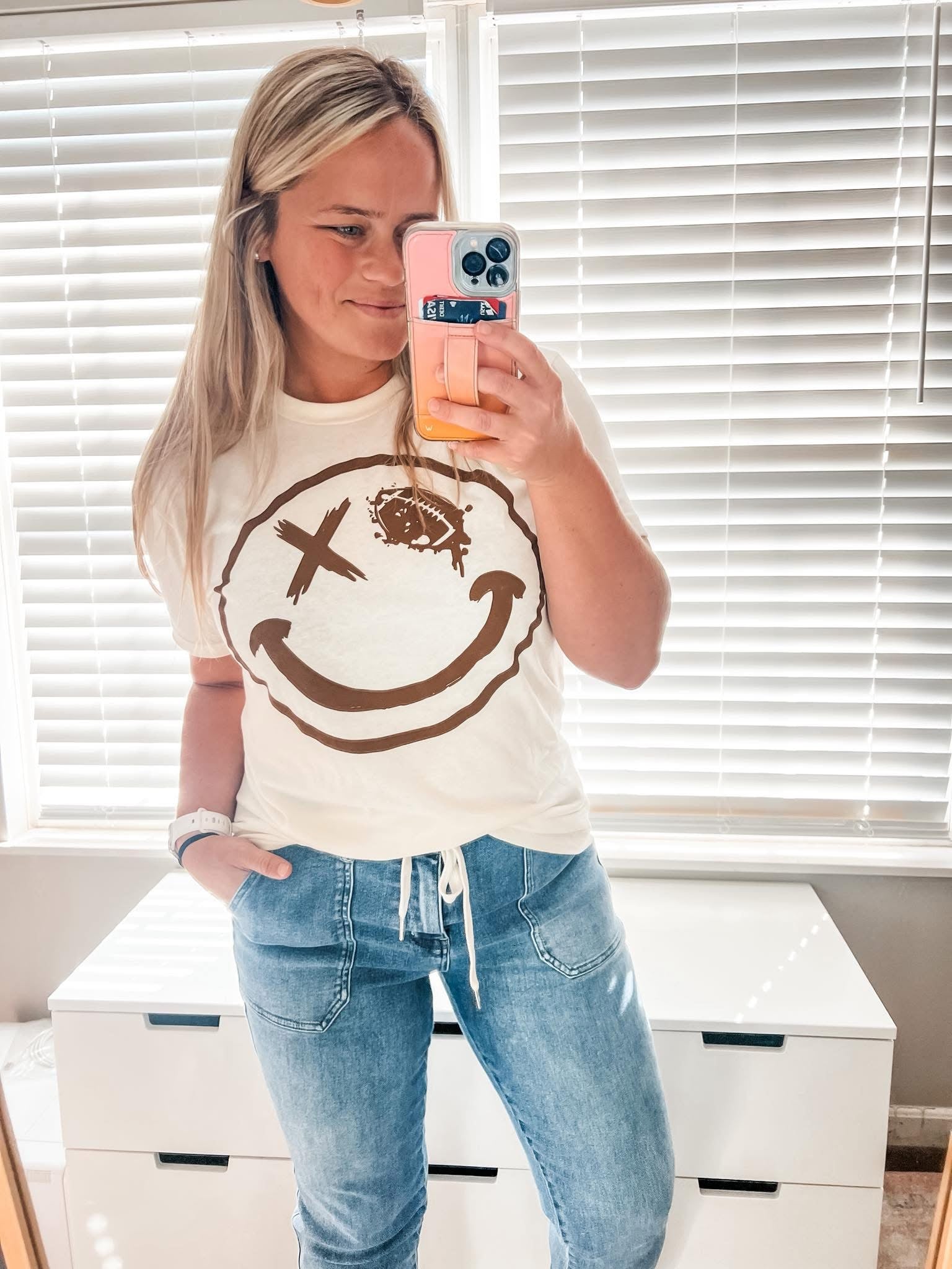 Football Wink Smiley T-Shirt