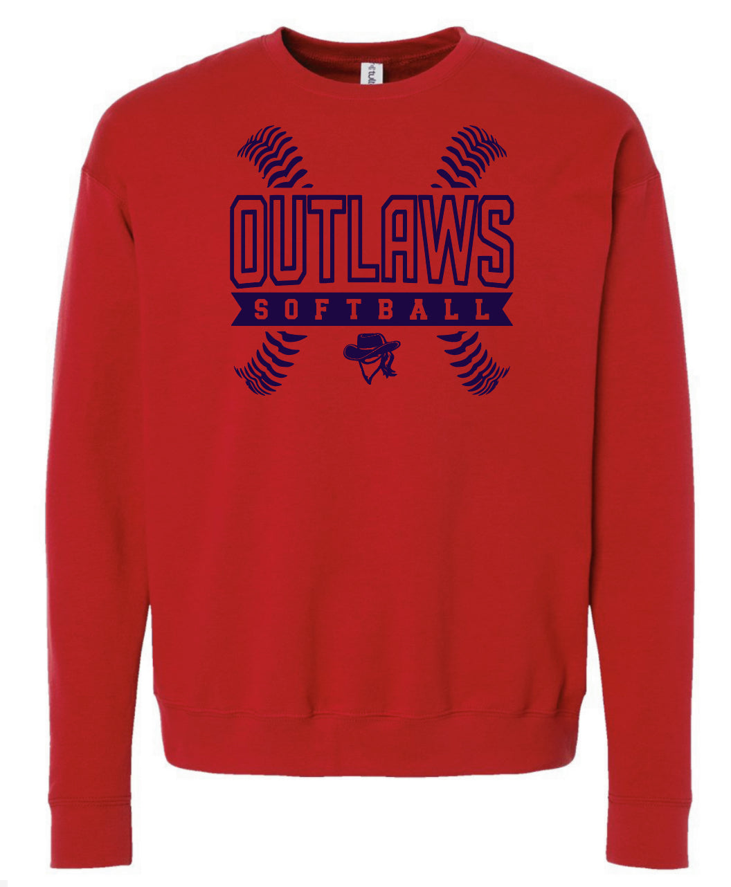 Outlaws Red  Crewneck Sweatshirt