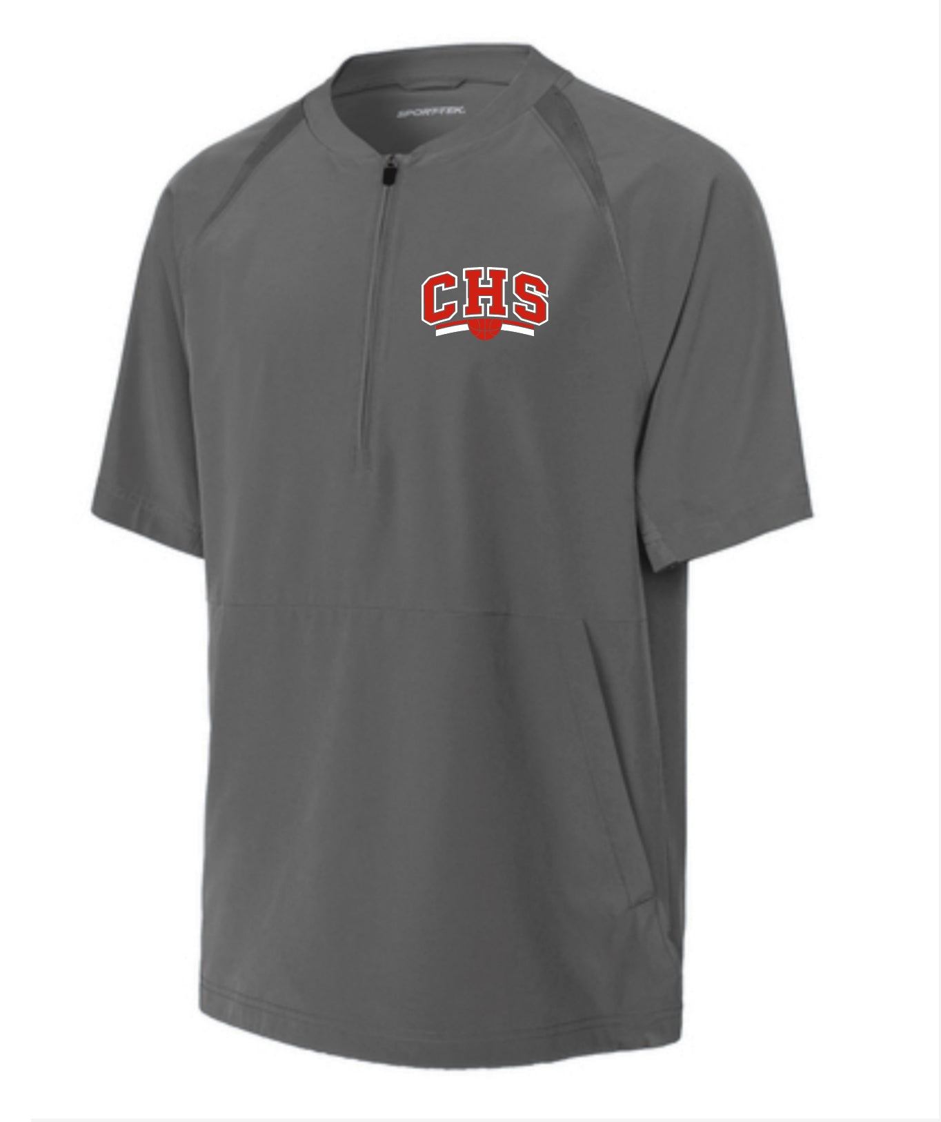 CHS Basketball C Sport-Tek® Repeat 1/2-Zip Short Sleeve Jacket - Iron Grey