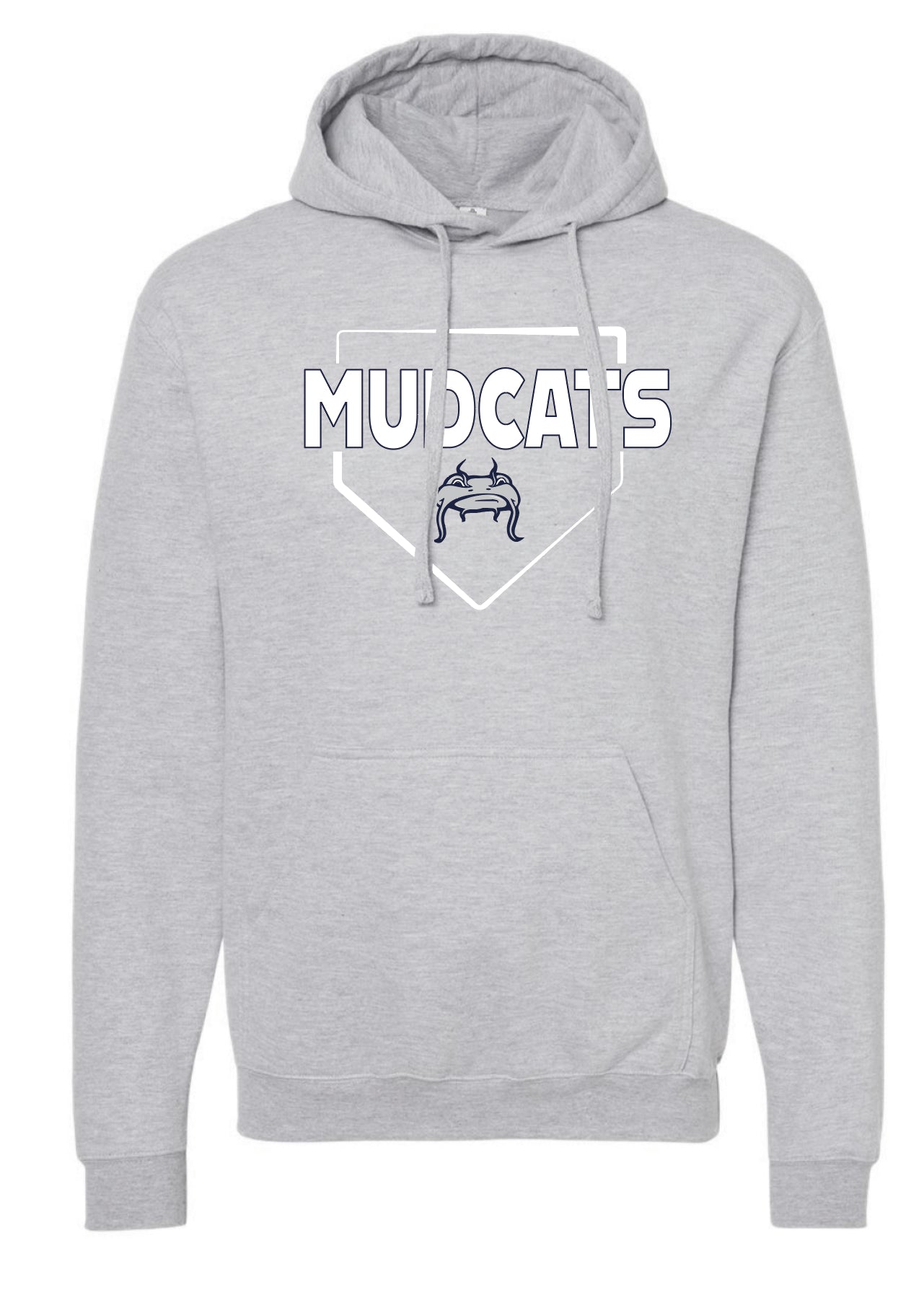 Mudcats Unisex Hoodie YOUTH & ADULT - Heather Grey