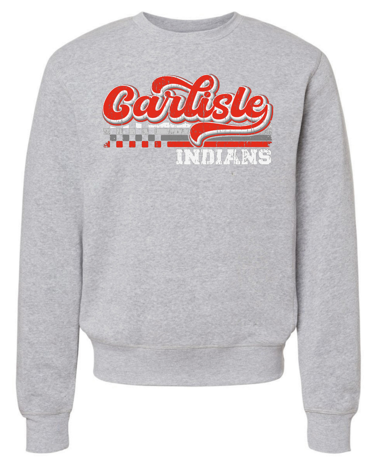 Carlisle Indians Retro Unisex Triblend Fleece Crewneck Sweatshirt
