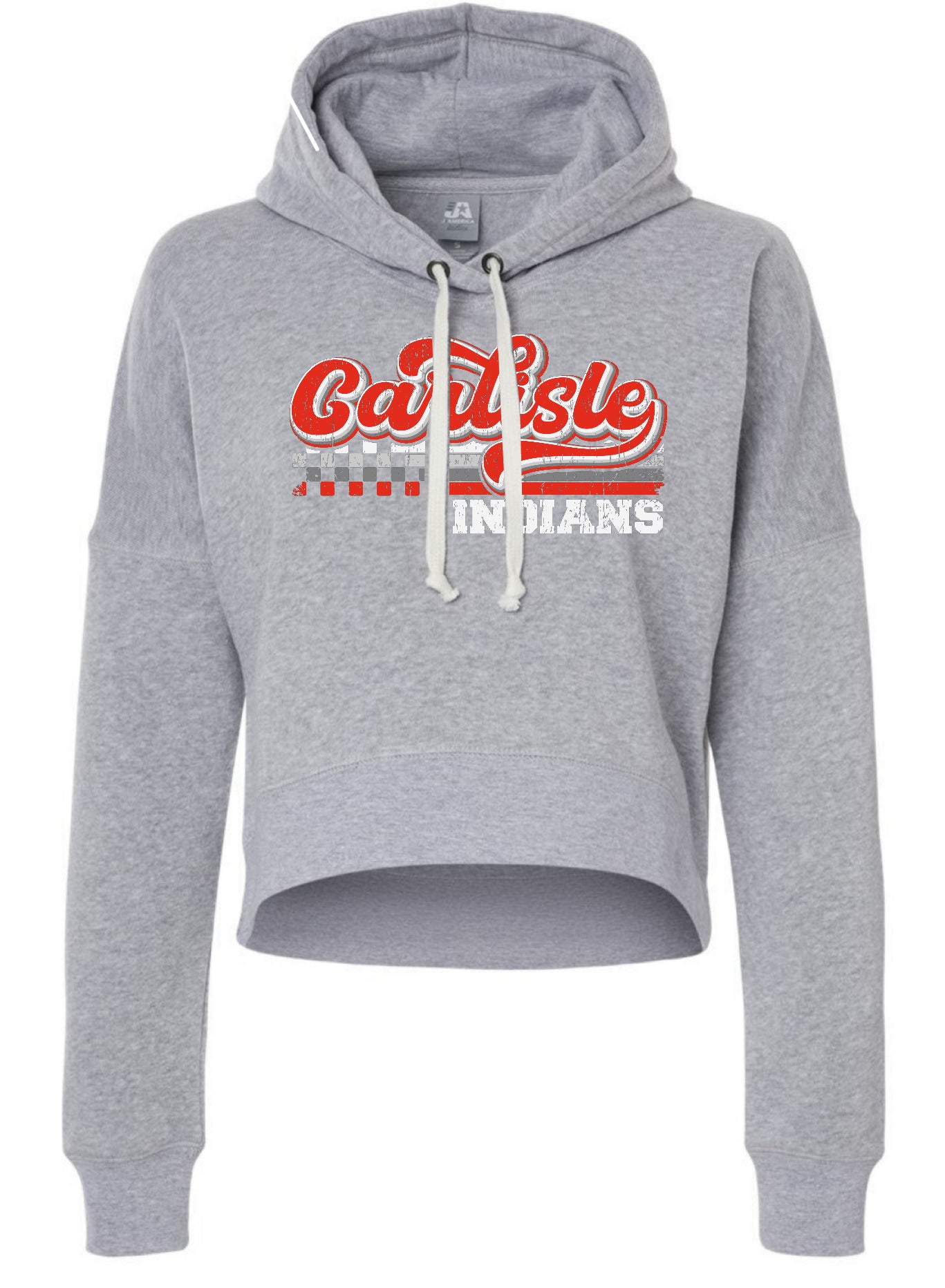 Carlisle Indians Retro Women's Crop Hooded Sweatshirt