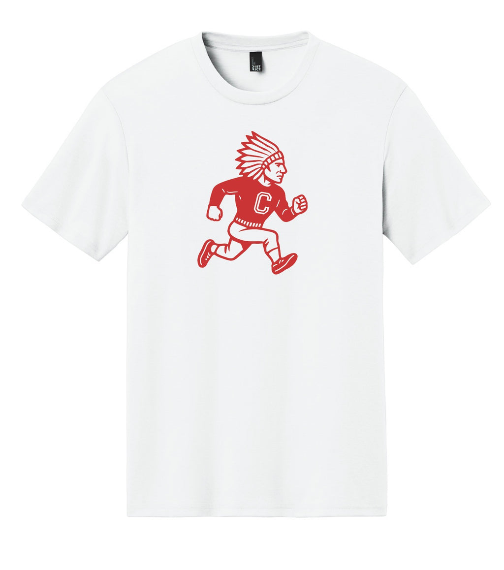 Chief Mascot Perfect Unisex Tri T-Shirt YOUTH & ADULT - White